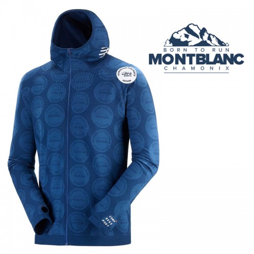 COMPRESSPORT 3D THERMO SEAMLESS HOODIE ZIP - MONT BLANC