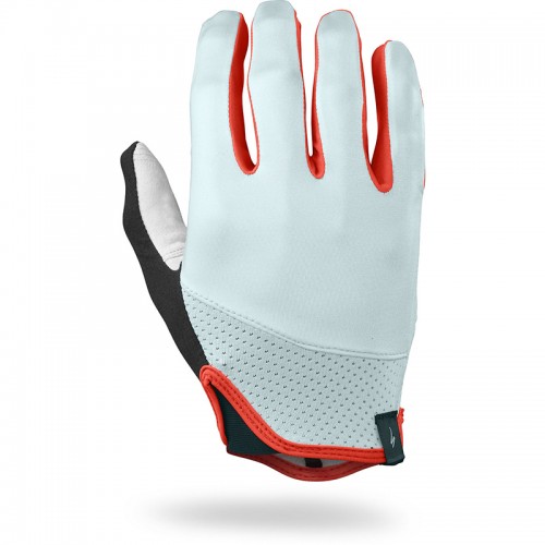 SPECIALIZED BODY GEOMETRY TRIDENT LONG FINGER GLOVES - BABY BLUE/ROCKET RED