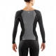 SKINS DNAMIC WOMEN COMPRESSION LONG SLEEVE TOP - BLACK/LIMONCELLO