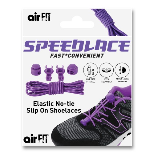 AIRFIT SPEEDLACE ELASTIC, NO TIE, ONE SIZE FITS ALL - PURPLE
