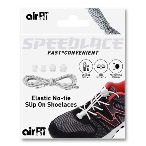 AIRFIT SPEEDLACE ELASTIC, NO TIE, ONE SIZE FITS ALL - WHITE