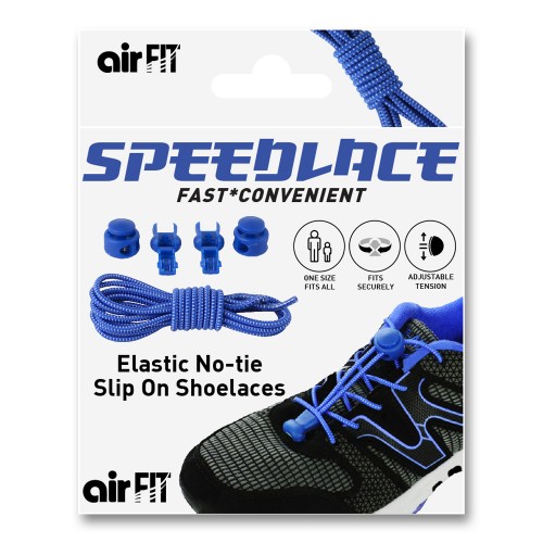 AIRFIT SPEEDLACE ELASTIC, NO TIE, ONE SIZE FITS ALL - BLUE