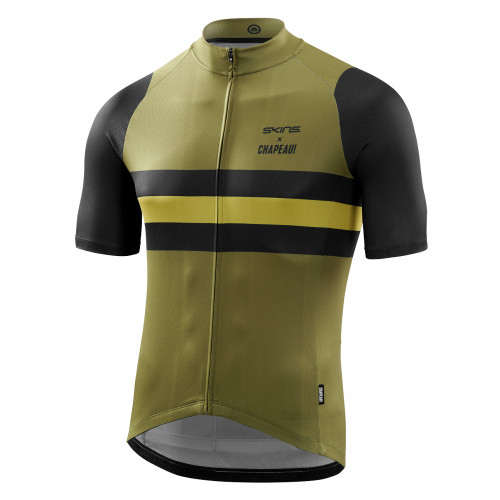 SKINS SKINS MEN'S CYCLE X CHAPEAU JERSEY - ARMY GREEN