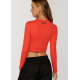 LORNA JANE LORNA JANE VICTORIOUS ACTIVE LONG SLEEVE TOP - HOT TOMATO