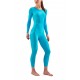 SKINS WOMEN'S COMPRESSION LONG SLEEVE TOPS 3-SERIES - CYAN