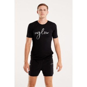 UGLOW UGLOW MEN'S TEE SUPER LIGHT RECYCLE POLY DYED - BLACK