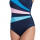ZOGGS ZOGGS WOMEN'S WRAP PANEL CLASSICBACK - NAVY/BLUE/PINK
